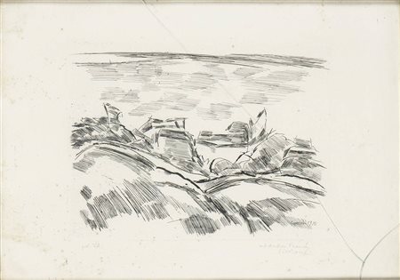 ARNOLDO CIARROCCHI (Civitanova Marche, 1916 - 2004): Paesaggio, 1970