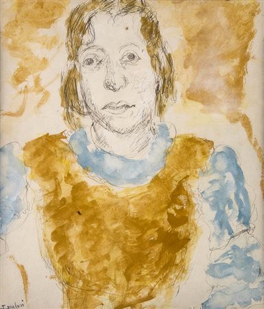ORFEO TAMBURI (Jesi, 1910 - Parigi, 1994): Ritratto femminile  