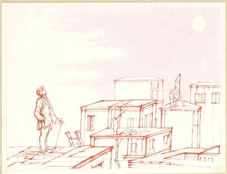 FABRIZIO CLERICI (Milano 1913 - Roma 1993): Plenilunio, 1990