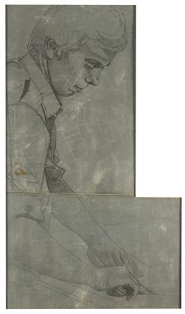 LORENZO TORNABUONI (Roma, 1934 - 2004): Profilo maschile, 1972