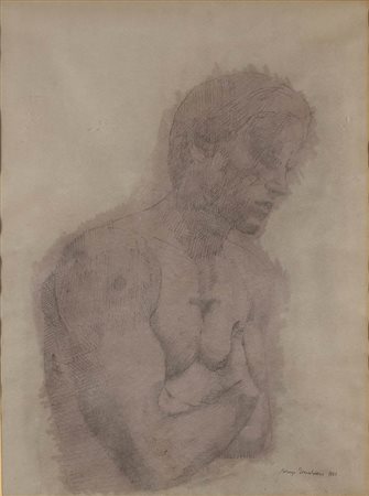 LORENZO TORNABUONI (Roma, 1934 - 2004): Ritratto di ragazzo, 1973