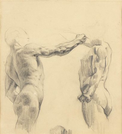 ANTONIO MARAINI (Roma, 1886 - Firenze, 1963): Studio di due nudi maschili