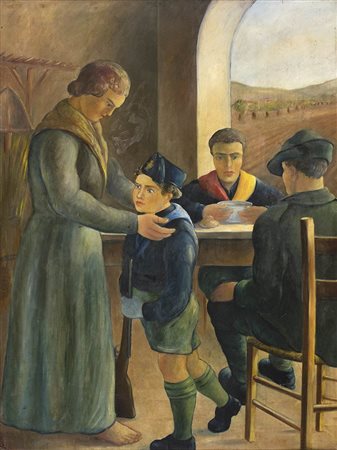CARLO PICCOLI: Giorno di adunata, 1935