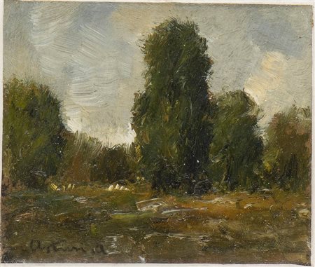 ANTONIO ASTURI (Vico Equense, 1904 - 1986): Paesaggio boschivo