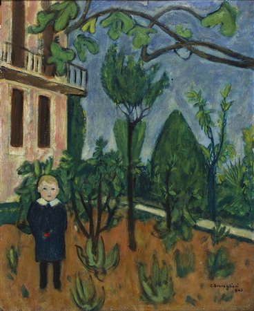 CESARE BREVEGLIERI 
(Milano, 1902 - 1948): Scolaretto, 1943