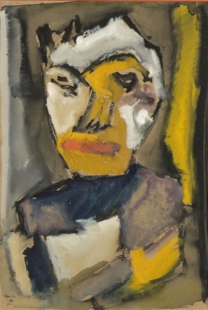 SEBASTIANO CARTA (Priolo Gargallo, 1913 - Roma, 1973): Ritratto maschile, 1946