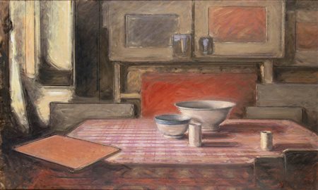 DIETER KOPP (Prien am Chiemsee, 1939 - Roma, 2022)
: Interno con natura morta