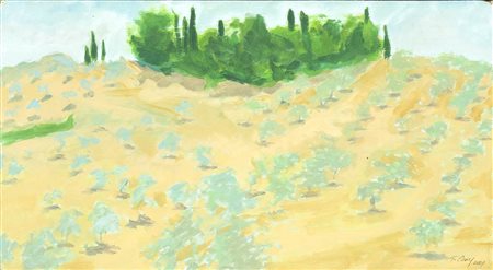 THOMAS COREY (New York, 1950): Uliveto con cipressi, 2001