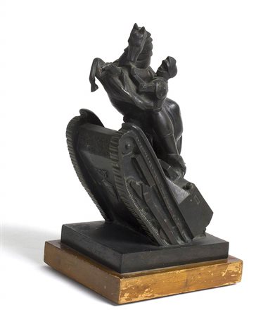 SCULTORE DEL XX SECOLO: Cavaliere e carro armato   
