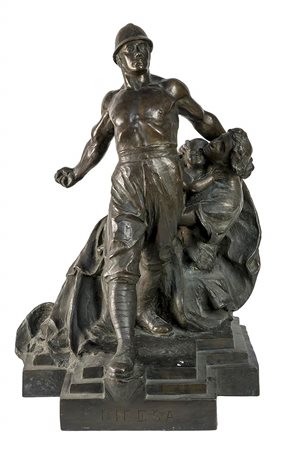 PAOLO SOZZI (Brembio, 1862 - Milano, 1937): DIFESA, 1922