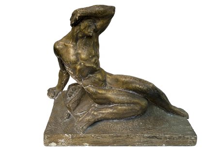 CARMINE TRIPODI (Reggio Calabria, 1899 - Roma, 1970): Il lanciatore di granate, 1930 Ca.