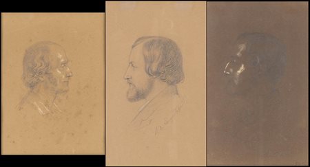 VARI AUTORI: Lotto di tre ritratti maschili 