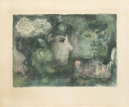 HECTOR POLEO (1918-1989): Visage verte