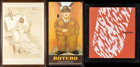 PAUL HELLEU, BOTERO: Lotto di 3 poster