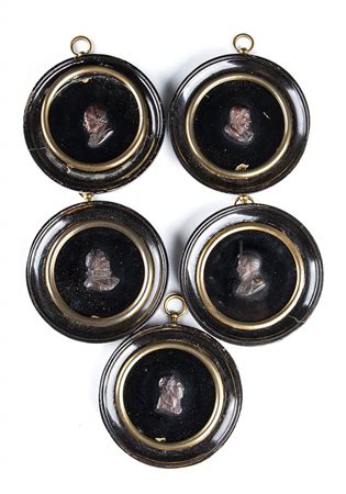 Calteaun o Catteaun o Calleaux: Lotto di 5 ritratti a rilievo