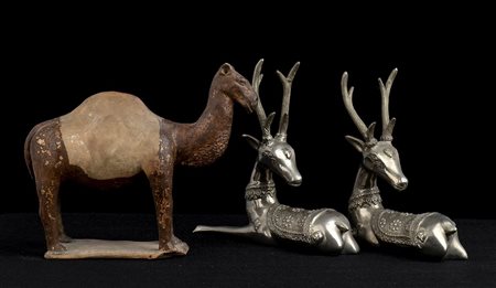 Lotto di 3 sculture di animali