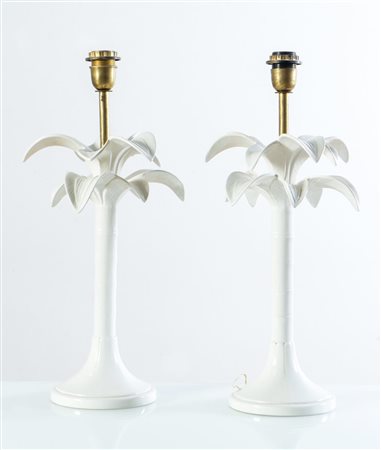 Tommaso Barbi, Coppia di lampade da tavolo “Palm Tree”, Anni ‘70.
