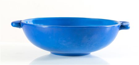 Manifattura Rometti, Coppa in ceramica dipinta in blu, Umbertide, Anni ‘30.