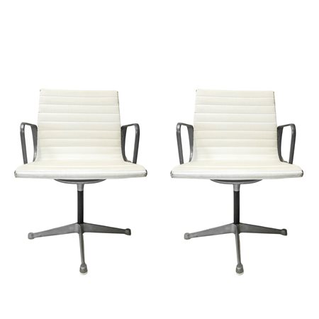 Herman Mille per C&R Eames - Coppia di sedie mod. Aluminium Group EA107