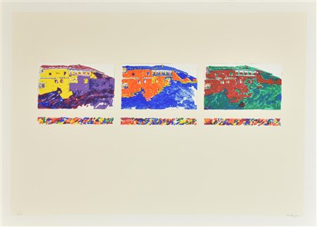 Giorgio Cortassa RUDERI serigrafia su carta, cm 50x70; es. 3/150 firma