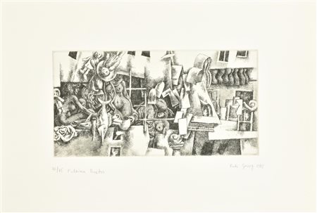 Rudi Gorog L'ULTIMA FINESTRA incisione su carta Fabriano, battuta cm...