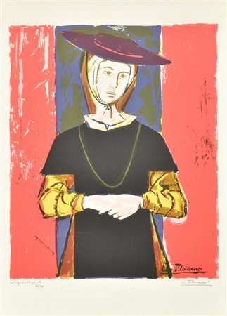 Luigi Filocamo FIGURA litografia su carta, cm 70x50; es. 70/70 firma