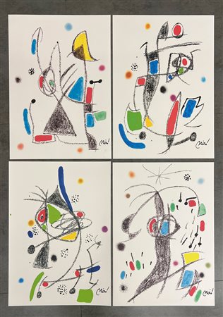 JOAN MIRÒ - Lotto unico composto da 4 stampe