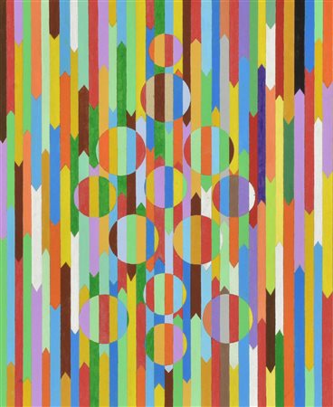 Francesco Fasano PRESENZE XII acrilico su cartoncino, cm 40x32 sul retro:...