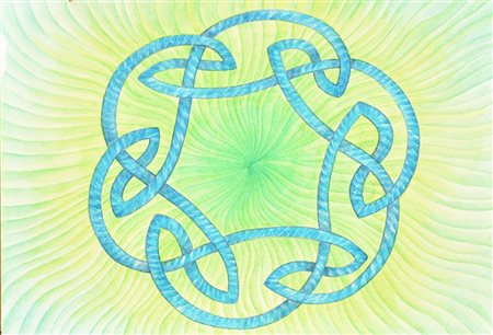 Francesca Zambon COMPOSIZIONE tecnica mista su carta, cm 22x30 sul retro:...