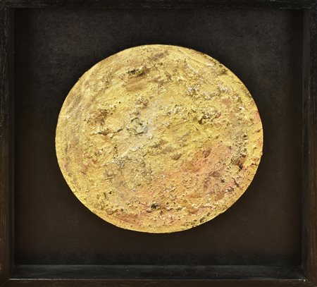 Paolo Milani MOON acrilico su tavola e neon, cm 40x40 sul retro: firma,...