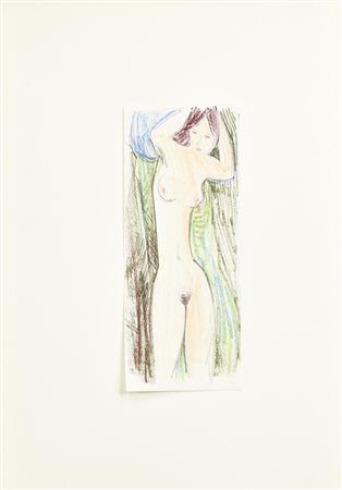 Giovanni Boffa NUDO SDRAIATO tecnica mista su carta, cm 11x28 firma