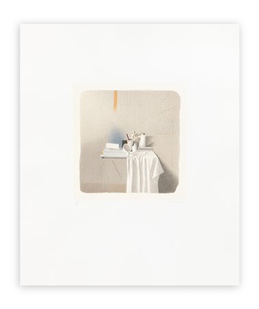 GIANFRANCO FERRONI (1927-2001) - Diversi oggetti e panneggio, 1990
