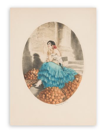 LOUIS ICART (1888-1950) - Marchandes d'oranges, 1929