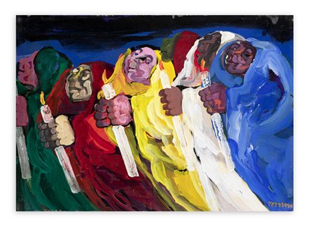 SAVERIO TERRUSO (1939-2003) - Processione, anni '70