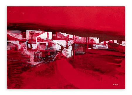 MARIO BARDI (1922-1998) - Paesaggio siciliano rosso, anni ’70
