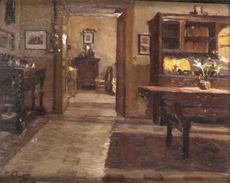 FRANCESCO GALANTE (Margherita di Savoia, 1884 - Napoli, 1972): Interno domestico