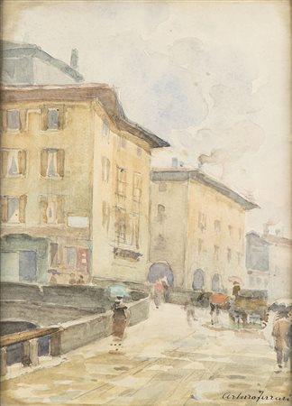 ARTURO FERRARI (Milano, 1861 - 1932) : Il ponte di P. Villoria