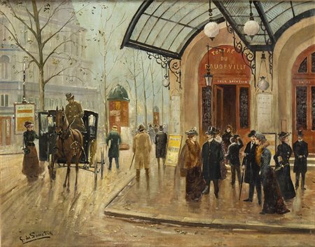 GIUSEPPE DE SANCTIS (Napoli, 1858 - 1924): Boulevard parigino