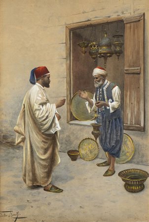 GIULIO ROSATI (Roma, 1858 - 1917): Scena orientalista 