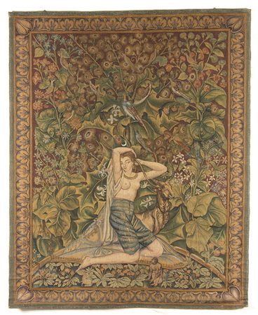 ERULO ERULI (Roma, 1854 - 1916): Arazzo con odalisca