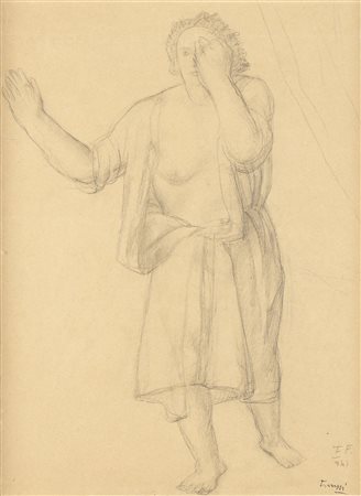 FERRUCCIO FERRAZZI (Roma, 1891 - 1978): Figura femminile, 1943