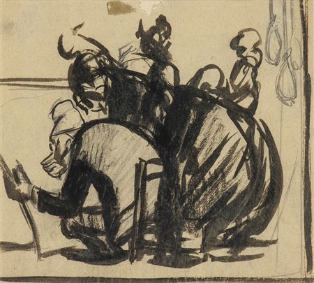 MARIO SIRONI (Sassari, 1885 - Milano, 1961): Disegno satirico