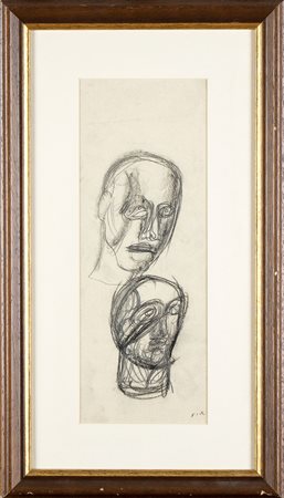 MARIO SIRONI (Sassari, 1885 - Milano, 1961): Due teste, 1933 ca. 