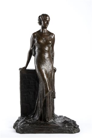 TORQUATO TAMAGNINI (Perugia, 1886 – Roma, 1965) : Donna elegante