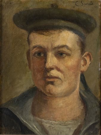 CARLO SOCRATE (Mezzana Bigli, 1889 - Roma, 1967): Testa di marinaio