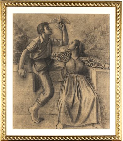 GISBERTO CERACCHINI (Foiano della Chiana, 1899 - Petrignano del Lago, 1982): La colomba, 1935