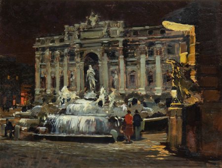 RENATO NATALI (Livorno, 1883 - 1979): Fontana di Trevi