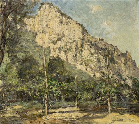 ATTILIO PRATELLA (Lugo, 1856 - Napoli, 1949): Paesaggio di montagna