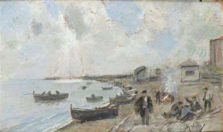 VINCENZO MIGLIARO (Napoli, 1858 - 1938)
: Golfo di Napoli