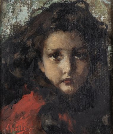 VINCENZO IROLLI (Napoli, 1860 - 1949): Volto di giovane donna